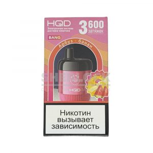 Электронная сигарета HQD BANG 3600 (Арбуз Банан) купить с доставкой в Нижнем Новгороде и Нижегородской области. Цена. Изображение №45.