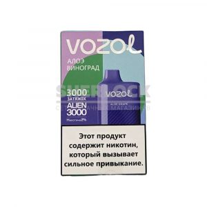 Электронная сигарета VOZOL ALIEN 3000 (Алое виноград) купить с доставкой в Нижнем Новгороде и Нижегородской области. Цена. Изображение №8.