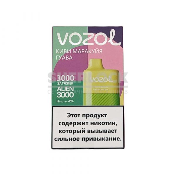 Электронная сигарета VOZOL ALIEN 3000 (Киви маракуйя гуава) купить с доставкой в Нижнем Новгороде и Нижегородской области. Цена. Изображение №4. 