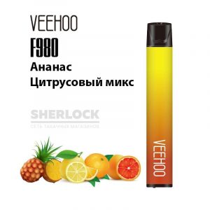 Электронная сигарета VEEHOO F980 2000 (Ананас цитрусовый микс) купить с доставкой в Нижнем Новгороде и Нижегородской области. Цена. Изображение №3.