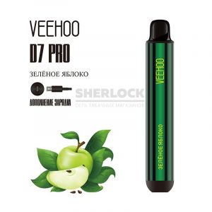 Электронная сигарета VEEHOO D7 Pro 2000 (Зеленое яблоко) купить с доставкой в Нижнем Новгороде и Нижегородской области. Цена. Изображение №15.