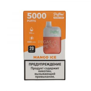Электронная сигарета PUFFMI DX Mesh Box 5000 (Ледяной манго) купить с доставкой в Нижнем Новгороде и Нижегородской области. Цена. Изображение №13.
