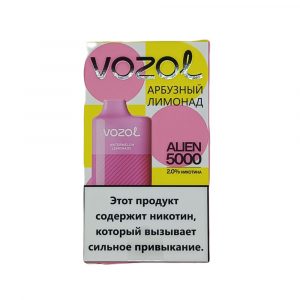 Электронная сигарета VOZOL ALIEN 5000 (Арбузный лимонад) купить с доставкой в Нижнем Новгороде и Нижегородской области. Цена. Изображение №8.